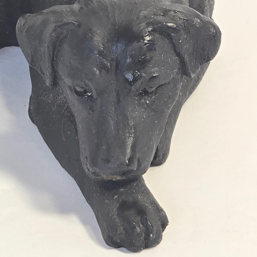 Vintage Black Labrador Dog Figurine with Green Wellington‎ Boots For Collector - Picture 3 of 15